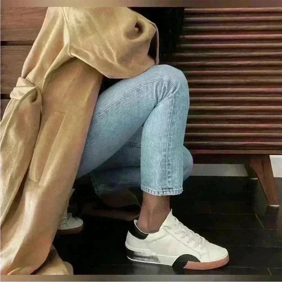 Dolce Vita Zina White, Silver and Black Sneakers - Picture 4 of 10